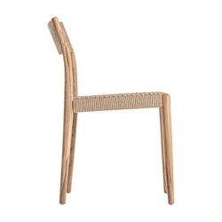 Chaise Caen en bois de teck naturel, 45 x 50 x 80 cm