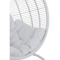 Round White Steel Hanging Chair, 119x110x193cm