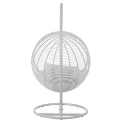 Round White Steel Hanging Chair, 119x110x193cm