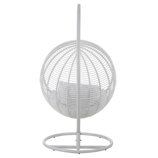 Round White Steel Hanging Chair, 119x110x193cm