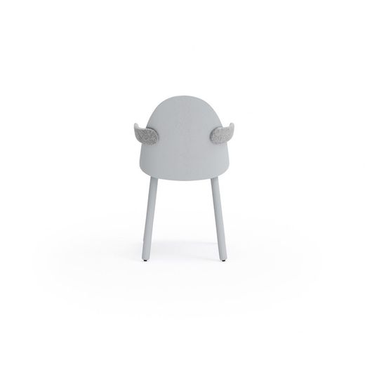 Light grey wooden armchair, 56 x 53.5 x 74.5 cm | Uma