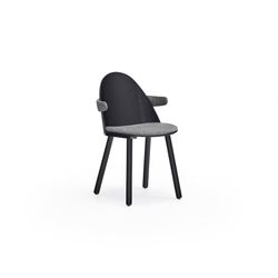 Black wooden armchair, 50 x 51 x 81 cm | Uma