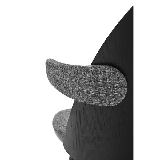 Black wooden armchair, 50 x 51 x 81 cm | Uma