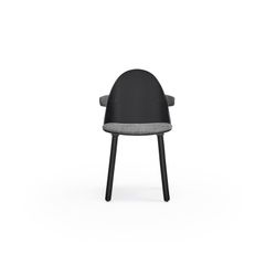 Black wooden armchair, 50 x 51 x 81 cm | Uma