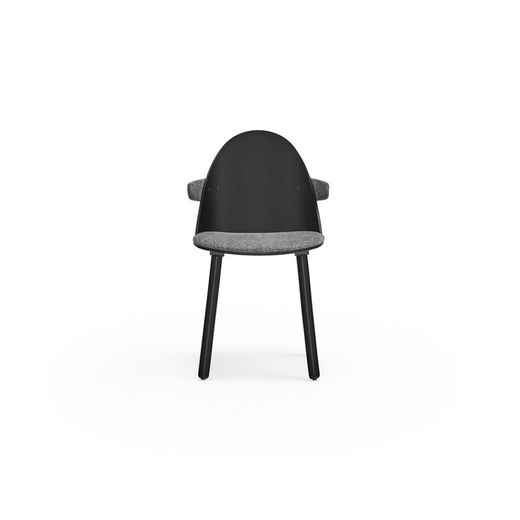 Black wooden armchair, 50 x 51 x 81 cm | Uma