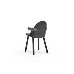Black wooden armchair, 50 x 51 x 81 cm | Uma
