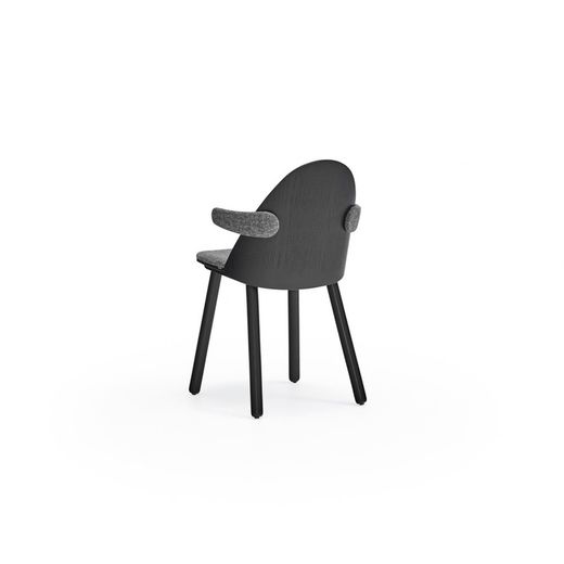 Black wooden armchair, 50 x 51 x 81 cm | Uma