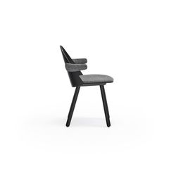 Black wooden armchair, 50 x 51 x 81 cm | Uma