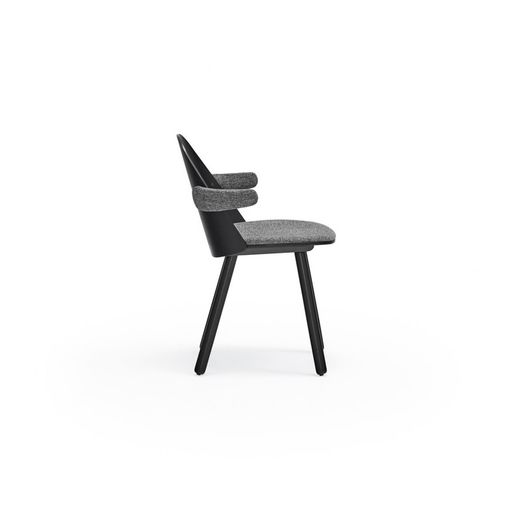 Black wooden armchair, 50 x 51 x 81 cm | Uma