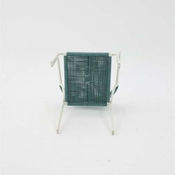 Tuinstoel met armleuningen van aluminium en nautisch touw in wit en aqua, 56 x 61 x 79 cm | Appelton