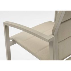 Aluminum, ceramic, and textilene garden dining set in taupe | Orick