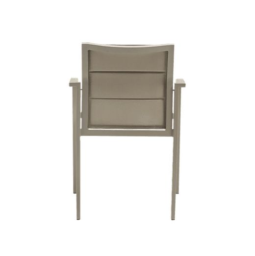 Aluminum, ceramic, and textilene garden dining set in taupe | Orick