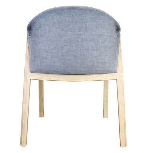 Silla con estructura de madera de haya y tapizado (61 x 87,5 x 45 cm) | Serie Juansan Linen