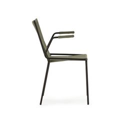 Chair with rope and metal armrests in mint green, 55 x 57 x 82 cm | Emily