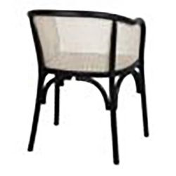 Cadeira de bétula e taboa em preto e natural, 56 x 59 x 78 cm | Na moda