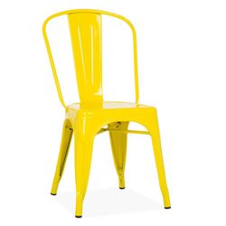 Cadeira de aço amarelo 45 x 52 x 85,5 cm