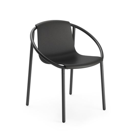 Silla de acero en negro, 64 x 55 x 74 cm | Ringo