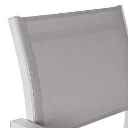 Cadeira de alumínio branco/cinza, 57x64x86cm