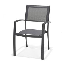 Gray aluminum chair, 59.3 x 58 x 88.3 cm | Pavia