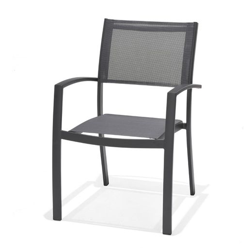 Silla de aluminio en gris, 59,3 x 58 x 88,3 cm | Pavia