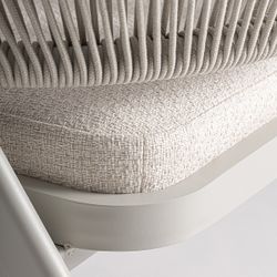 Silla de aluminio en gris y beige, 56 x 60 x 71 cm | Tegna