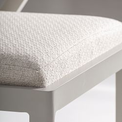Silla de aluminio en gris y beige, 56 x 60 x 71 cm | Tegna