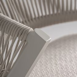 Silla de aluminio en gris y beige, 56 x 60 x 71 cm | Tegna
