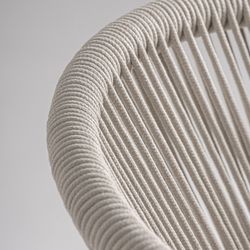 Silla de aluminio en gris y beige, 56 x 60 x 71 cm | Tegna