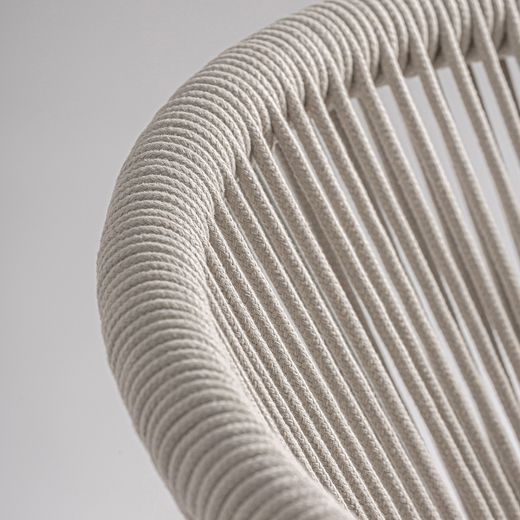 Silla de aluminio en gris y beige, 56 x 60 x 71 cm | Tegna
