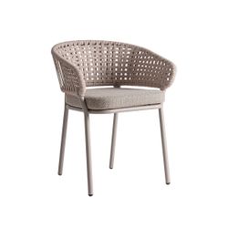 Silla de aluminio y polipropileno en gris, 58 x 59 x 75 cm | Lenk