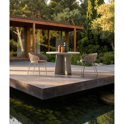 Silla de aluminio y polipropileno en gris, 58 x 59 x 75 cm | Lenk