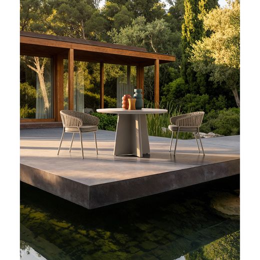 Silla de aluminio y polipropileno en gris, 58 x 59 x 75 cm | Lenk