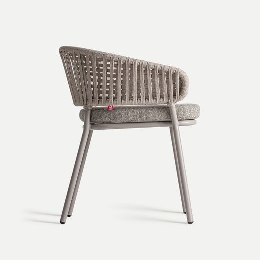 Silla de aluminio y polipropileno en gris, 58 x 59 x 75 cm | Lenk