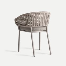 Silla de aluminio y polipropileno en gris, 58 x 59 x 75 cm | Lenk