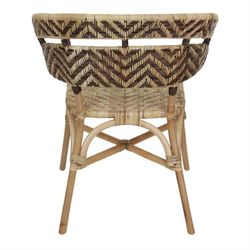 Chaise en bambou et rotin naturel et noir, 69 x 60 x 80 cm | dalucy