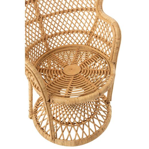 Chaise en rotin beige/crème, 58,5x101,5x134cm