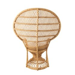 Chaise en rotin beige/crème, 58,5x101,5x134cm