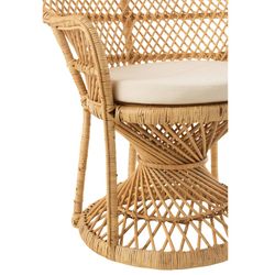 Chaise en rotin beige/crème, 58,5x101,5x134cm