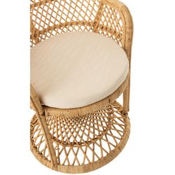 Chaise en rotin beige/crème, 58,5x101,5x134cm