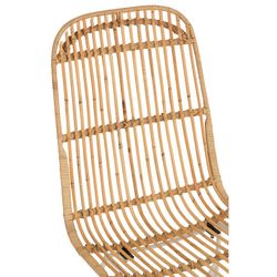 Ema Beige/White Cane and Metal Chair, 54x45x90cm