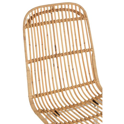 Ema Beige/White Cane and Metal Chair, 54x45x90cm