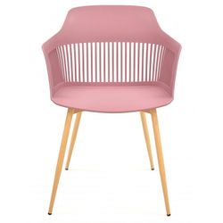 Pink/Beige Metal and Plastic Alcazaba Dining Chair, 58x56x83 cm