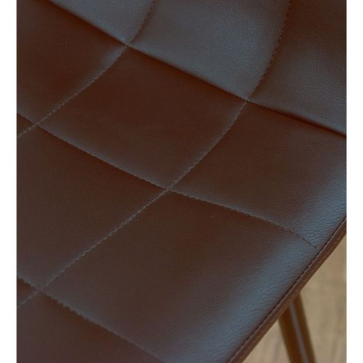Brown synthetic leather dining chair 50 x 45 x 88.5 cm