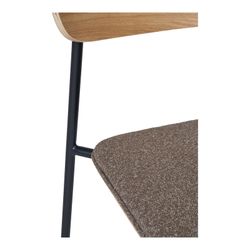 Chaise de salle à manger en bois de frêne naturel et marron, 51 x 47 x 77 cm | Estepona