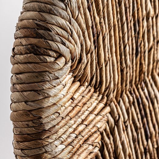 Spisestol lavet af teak og siv i brun, 65 x 67 x 90 cm | Nekta
