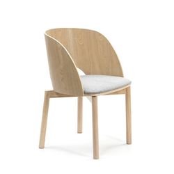 Wooden dining chair in light natural color, 49 x 53 x 77.5 cm | Dam
