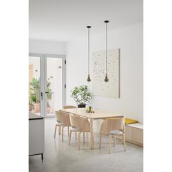 Wooden dining chair in light natural color, 49 x 53 x 77.5 cm | Dam