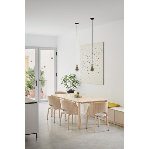 Wooden dining chair in light natural color, 49 x 53 x 77.5 cm | Dam