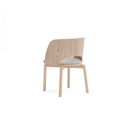 Wooden dining chair in light natural color, 49 x 53 x 77.5 cm | Dam