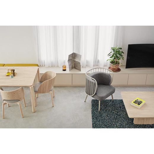 Wooden dining chair in light natural color, 49 x 53 x 77.5 cm | Dam